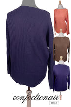Laden Sie das Bild in den Galerie-Viewer, 100% Kaschmir Kuschel Damen Pullover Mahera Cashmere U-Boot