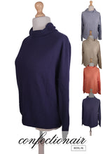 Laden Sie das Bild in den Galerie-Viewer, 100% Kaschmir Damenpullover Kintana Cashmere Wasserfallkragen