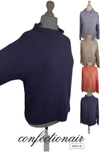 Laden Sie das Bild in den Galerie-Viewer, 100% Kaschmir Damenpullover Kintana Cashmere Wasserfallkragen