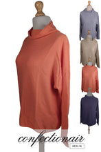 Laden Sie das Bild in den Galerie-Viewer, 100% Kaschmir Damenpullover Kintana Cashmere Wasserfallkragen