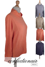 Laden Sie das Bild in den Galerie-Viewer, 100% Kaschmir Damenpullover Kintana Cashmere Wasserfallkragen