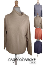 Laden Sie das Bild in den Galerie-Viewer, 100% Kaschmir Damenpullover Kintana Cashmere Wasserfallkragen