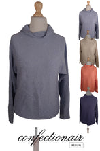 Laden Sie das Bild in den Galerie-Viewer, 100% Kaschmir Damenpullover Kintana Cashmere Wasserfallkragen