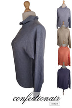 Laden Sie das Bild in den Galerie-Viewer, 100% Kaschmir Damenpullover Kintana Cashmere Wasserfallkragen