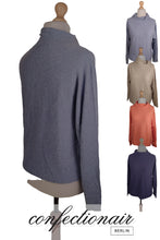 Laden Sie das Bild in den Galerie-Viewer, 100% Kaschmir Damenpullover Kintana Cashmere Wasserfallkragen