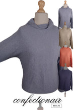 Laden Sie das Bild in den Galerie-Viewer, 100% Kaschmir Damenpullover Kintana Cashmere Wasserfallkragen