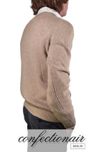 Laden Sie das Bild in den Galerie-Viewer, 100% Kaschmir Pullover Herren stahlblau +Farben "Made in Italy" Cashmere - Confectionair Berlin