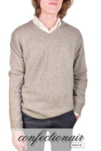 Laden Sie das Bild in den Galerie-Viewer, 100% Kaschmir Pullover Herren stahlblau +Farben "Made in Italy" Cashmere - Confectionair Berlin