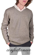 Laden Sie das Bild in den Galerie-Viewer, 100% Kaschmir Pullover Herren braun +Farben "Made in Italy" - Confectionair Berlin