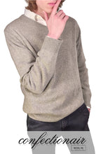 Laden Sie das Bild in den Galerie-Viewer, 100% Kaschmir Pullover Herren braun +Farben "Made in Italy" - Confectionair Berlin