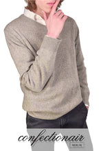 Laden Sie das Bild in den Galerie-Viewer, 100% Kaschmir Pullover Herren grau +Farben "Made in Italy" - Confectionair Berlin