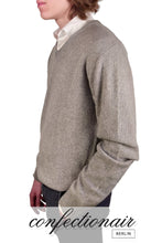 Laden Sie das Bild in den Galerie-Viewer, 100% Kaschmir Pullover Herren stahlblau +Farben "Made in Italy" Cashmere - Confectionair Berlin