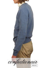 Laden Sie das Bild in den Galerie-Viewer, 100% Kaschmir Pullover Herren grau +Farben "Made in Italy" - Confectionair Berlin