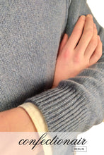 Laden Sie das Bild in den Galerie-Viewer, 100% Kaschmir Pullover Herren stahlblau +Farben "Made in Italy" Cashmere - Confectionair Berlin