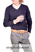 Laden Sie das Bild in den Galerie-Viewer, 100% Kaschmir Pullover Herren grau +Farben "Made in Italy" - Confectionair Berlin