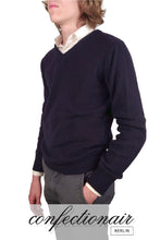 Laden Sie das Bild in den Galerie-Viewer, 100% Kaschmir Pullover Herren grau +Farben "Made in Italy" - Confectionair Berlin