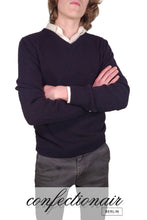 Laden Sie das Bild in den Galerie-Viewer, 100% Kaschmir Pullover Herren braun +Farben "Made in Italy" - Confectionair Berlin