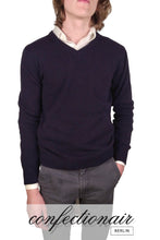 Laden Sie das Bild in den Galerie-Viewer, 100% Kaschmir Pullover Herren grau +Farben "Made in Italy" - Confectionair Berlin