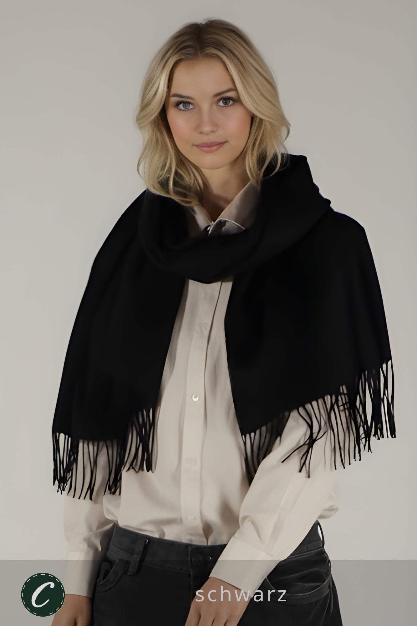 Winter 30% Kaschmir Schal Damen z.B. schwarz * Confectionair (9)