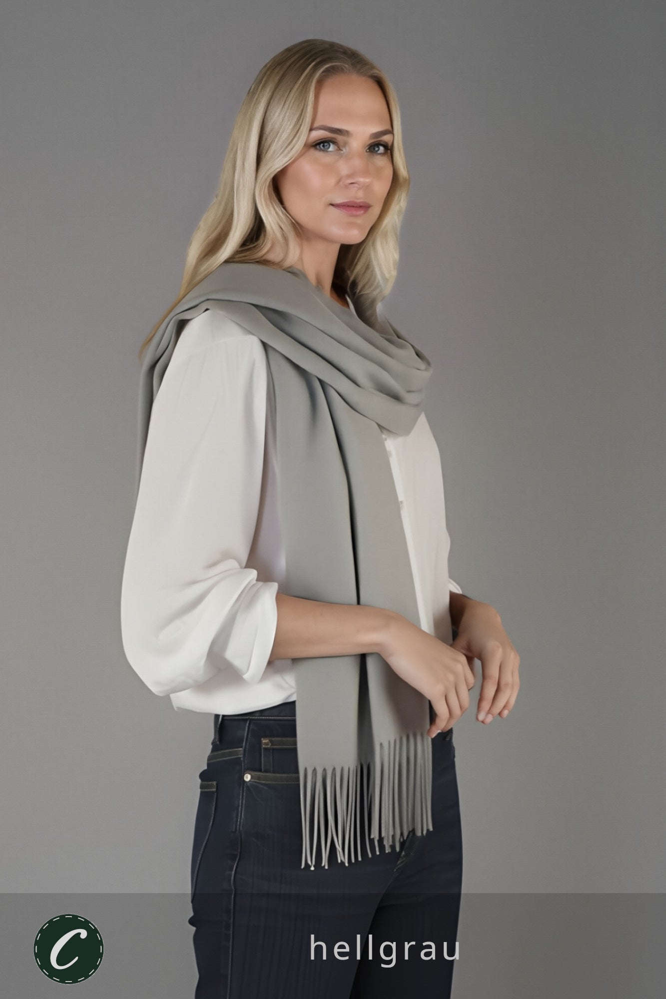 Winter 30% Kaschmir Schal Damen z.B. hellgrau * Confectionair  (150)