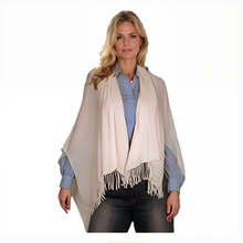 Laden Sie das Bild in den Galerie-Viewer, 44 (weiss) 30% Kaschmir Damen Schal Stola Herbst Winter 185x65 Fransen Kaschmirschal Pashmina Wollschal Damenschal (Copy)

