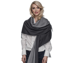 Laden Sie das Bild in den Galerie-Viewer, (weiss) 30% Kaschmir Damen Schal Stola Herbst Winter 185x65 Fransen Kaschmirschal Pashmina Wollschal Damenschal
