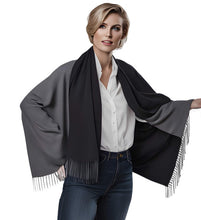 Laden Sie das Bild in den Galerie-Viewer, (weiss) 30% Kaschmir Damen Schal Stola Herbst Winter 185x65 Fransen Kaschmirschal Pashmina Wollschal Damenschal
