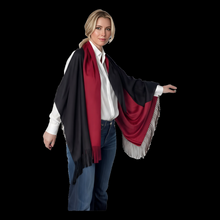Laden Sie das Bild in den Galerie-Viewer, 88 (schwarz / rot) 30% Kaschmir Damen Schal Stola Herbst Winter 185x65 Fransen Kaschmirschal Pashmina Wollschal Damenschal (Copy)

