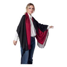 Laden Sie das Bild in den Galerie-Viewer, 88 (schwarz / rot) 30% Kaschmir Damen Schal Stola Herbst Winter 185x65 Fransen Kaschmirschal Pashmina Wollschal Damenschal (Copy)
