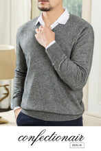 Laden Sie das Bild in den Galerie-Viewer, 45% Kaschmir Pullover Herren schwarz +Farben Wolle Cashmere ! Confectionair Berlin
