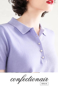 Cashmere-Touch-Pullover Poloshirt Pearly