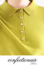 Laden Sie das Bild in den Galerie-Viewer, Cashmere-Touch-Pullover Poloshirt Pearly
