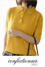 Laden Sie das Bild in den Galerie-Viewer, 10% Kaschmir Poloshirt Bluse Damen - Confectionair Berlin
