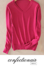 Laden Sie das Bild in den Galerie-Viewer, 35% Kaschmir Pullover pink Wolle Damen - Confectionair Berlin
