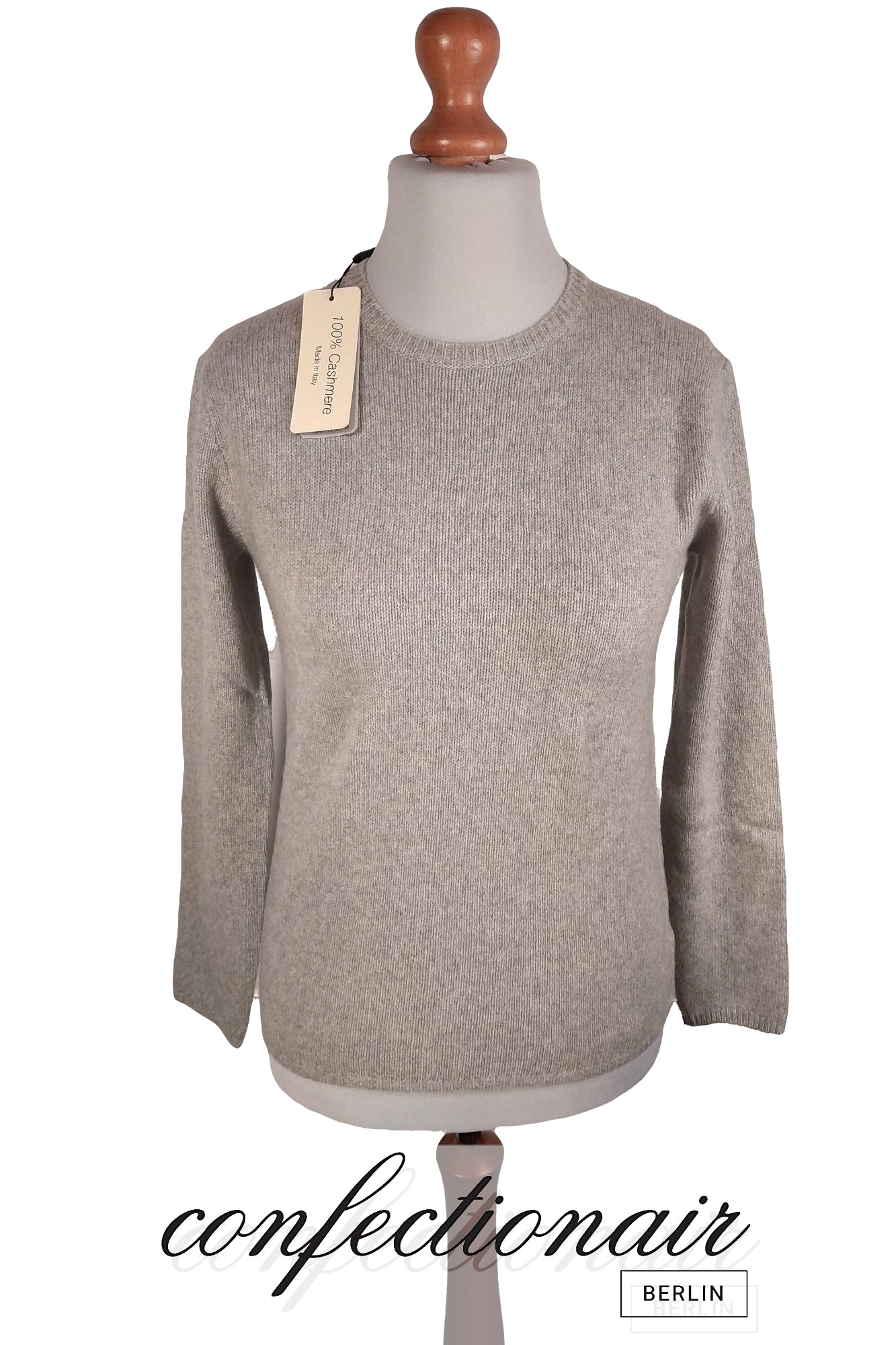 100% Kaschmir Pullover Damen grau